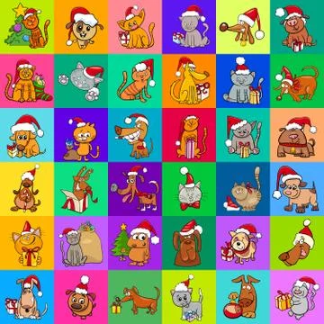 Decorative Christmas pattern cartoon design Stock Illustration