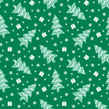 Decorative christmas seamless pattern Stock Illustration