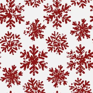 Decorative Christmas seamless pattern. Vector illustration with snowflake, cu Stock Illustration
