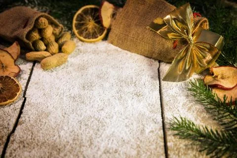 Decorative christmas table Stock Photos
