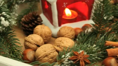 Decorative christmas tray Video stock 10294704