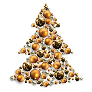Decorative Christmas Tree Illustrazione stock