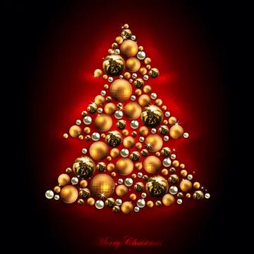 Decorative Christmas Tree Stock Illustration