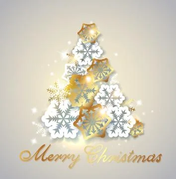 Decorative Christmas tree Stock Illustration