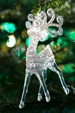 Decorative chrystal moose shape Stock Photos