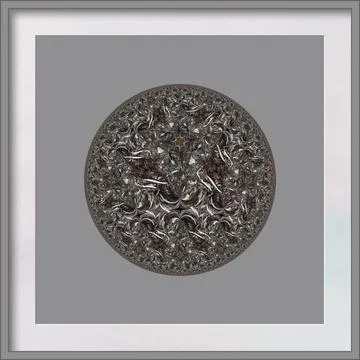 Decorative Circle Pattern In A Photo Frame Stock Photos