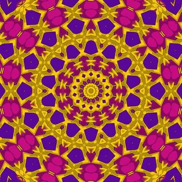 Decorative circle patterns ethnic flower paisley design vector illustration イラスト素材