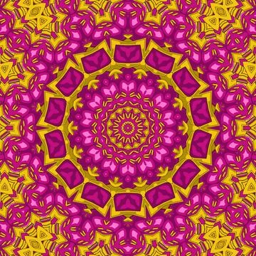 Decorative circle patterns ethnic flower paisley design vector illustration イラスト素材