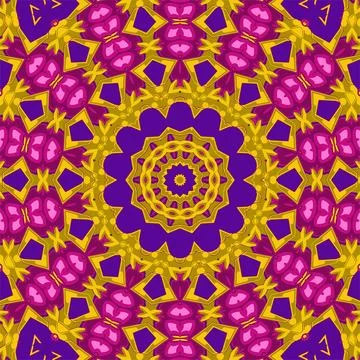 Decorative circle patterns ethnic flower paisley design vector illustration イラスト素材