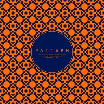 Decorative circle square line abstract seamless pattern. Ornate repeat pattern. イラスト素材