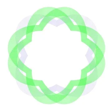Decorative Circle Wave Frame Decorative Circle Wave FrameIsolated on White... Foto stock