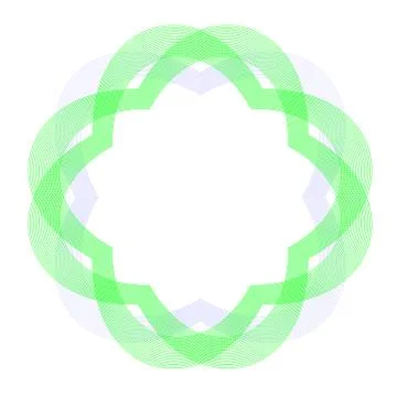 Decorative Circle Wave Frame Stock Illustration