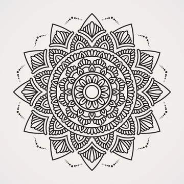 Decorative circular mandala. decorative elements. suitable for henna, tatto.. Stock Illustration
