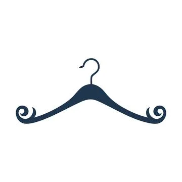 Decorative Clothes Hanger Navy Blue Stock Illustration