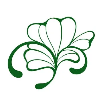 Decorative clover shamrock Stock Illustration
