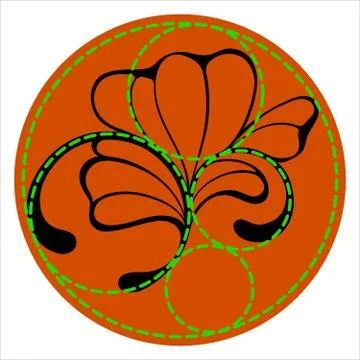 Decorative clover shamrock Stock Illustration