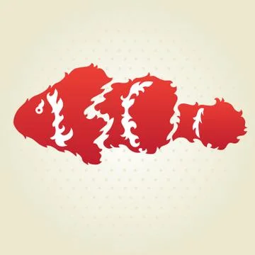 Decorative clownfish Stock Illustration