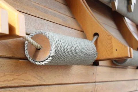 Decorative coil of rope Stock Photos
