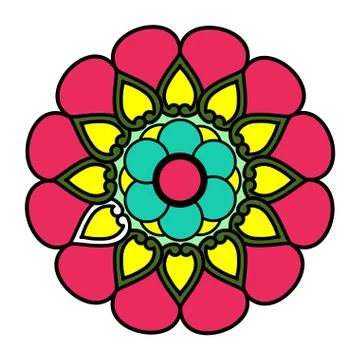 Decorative colored mandala Stock Illustration