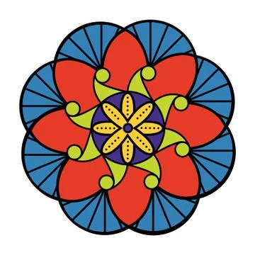 Decorative colored mandala Stock Illustration