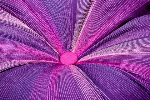 Decorative colors of stitching and button on scatter cushion Stock Photos