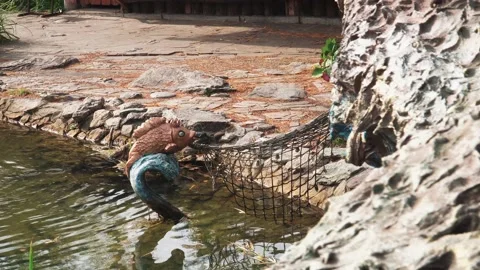 Decorative composition in a public park Stock Footage 141617628