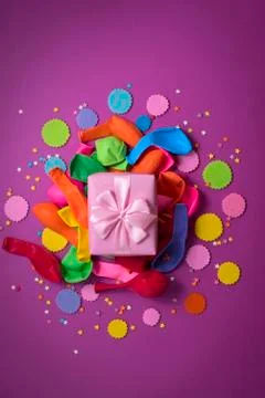 Decorative composition a set of materials for the design of the holiday. Stock Photos