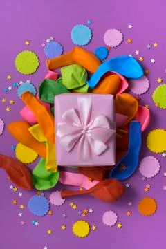 Decorative composition a set of materials for the design of the holiday. Stock Photos