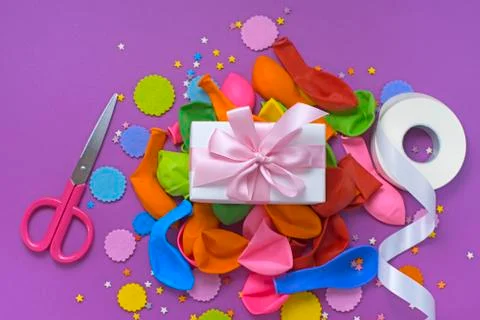 Decorative composition a set of materials for the design of the holiday. Stock Photos