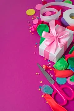 Decorative composition a set of materials for the design of the holiday. Stock Photos