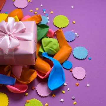 Decorative composition a set of materials for the design of the holiday. Stock Photos