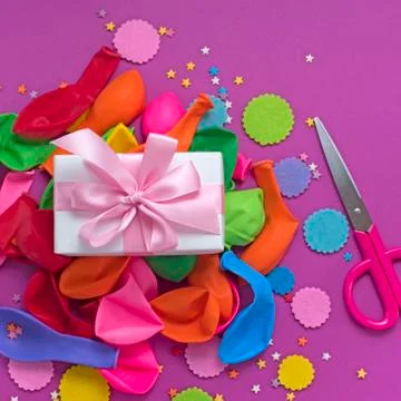 Decorative composition a set of materials for the design of the holiday. Stock Photos