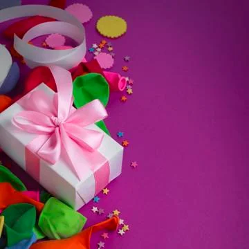 Decorative composition a set of materials for the design of the holiday. Stock Photos