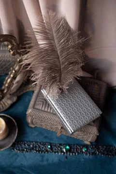 Decorative composition still life from items Stock Photos