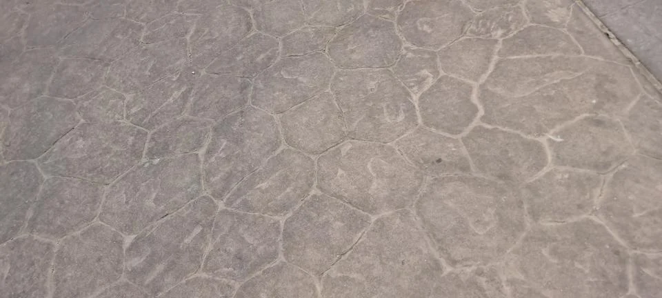 Decorative concrete surface texture with a hexagonal pattern Stock Photos