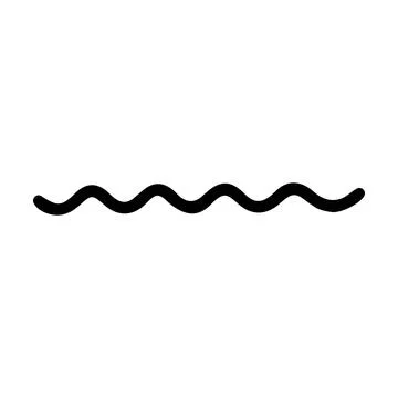 Decorative continuous wave divider vector illustration with simple hand dra.. Stock Illustration