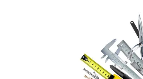 Decorative corner composition on the theme of locksmith skill and craft Stock Illustration