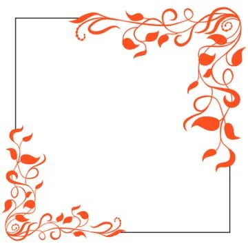 Decorative corner design element. frame for text Illustrazione stock