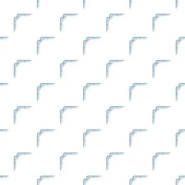 Decorative corner frame pattern seamless white blue background Stock Illustration