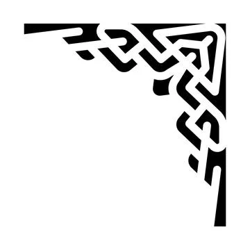 Decorative corner glyph icon vector illustration flat Stock Illustration