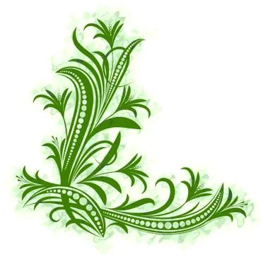 Decorative corner on grunge background 스톡 일러스트