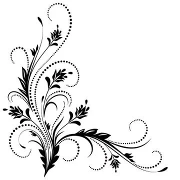 Decorative corner ornament Stock Illustration