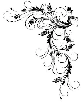 Decorative corner ornament Stock Illustration