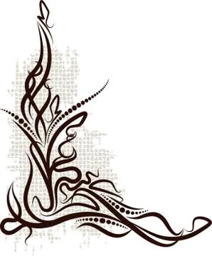 Decorative corner with shade Stock Illustration