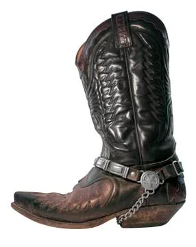 Decorative cowboy boot Stock Photos