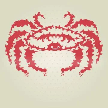 Decorative crab Illustrazione stock