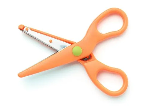 Decorative craft border scissors Top view of decorative craft border sciss... Stock Photos