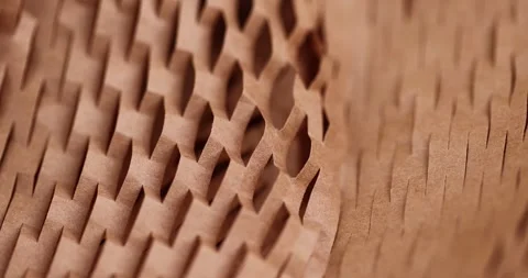 Decorative craft paper with cuts for packaging and decoration Stock Footage 242003938