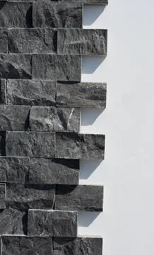 Decorative cubic stone wall background Stock Photos