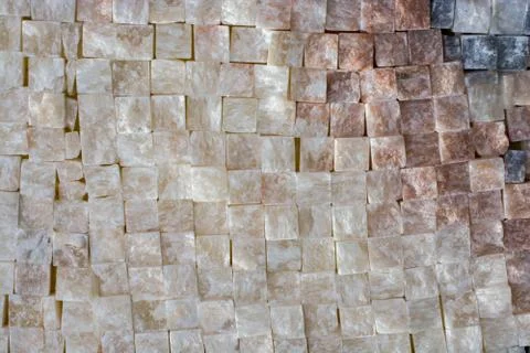 Decorative cubic stone wall background Foto stock